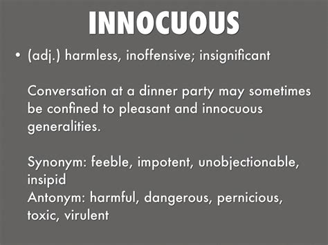 innocuous antonym